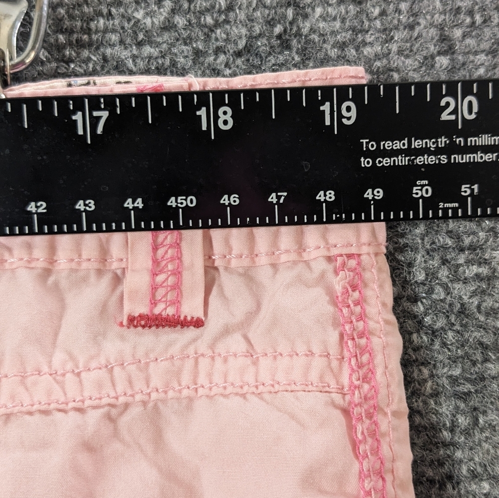 UNION BAY Capri Cargo Pants Juniors Pink Lightweight Tie Pockets - Picture 4 of 16